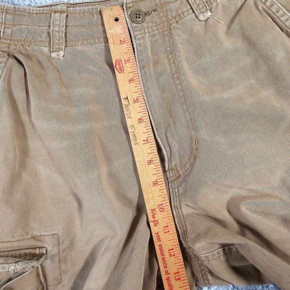 Abercrombie Fitch Cargo Shorts Mens 30 Brown Tan Vintage Fatigues Paratroopers - Picture 16 of 16